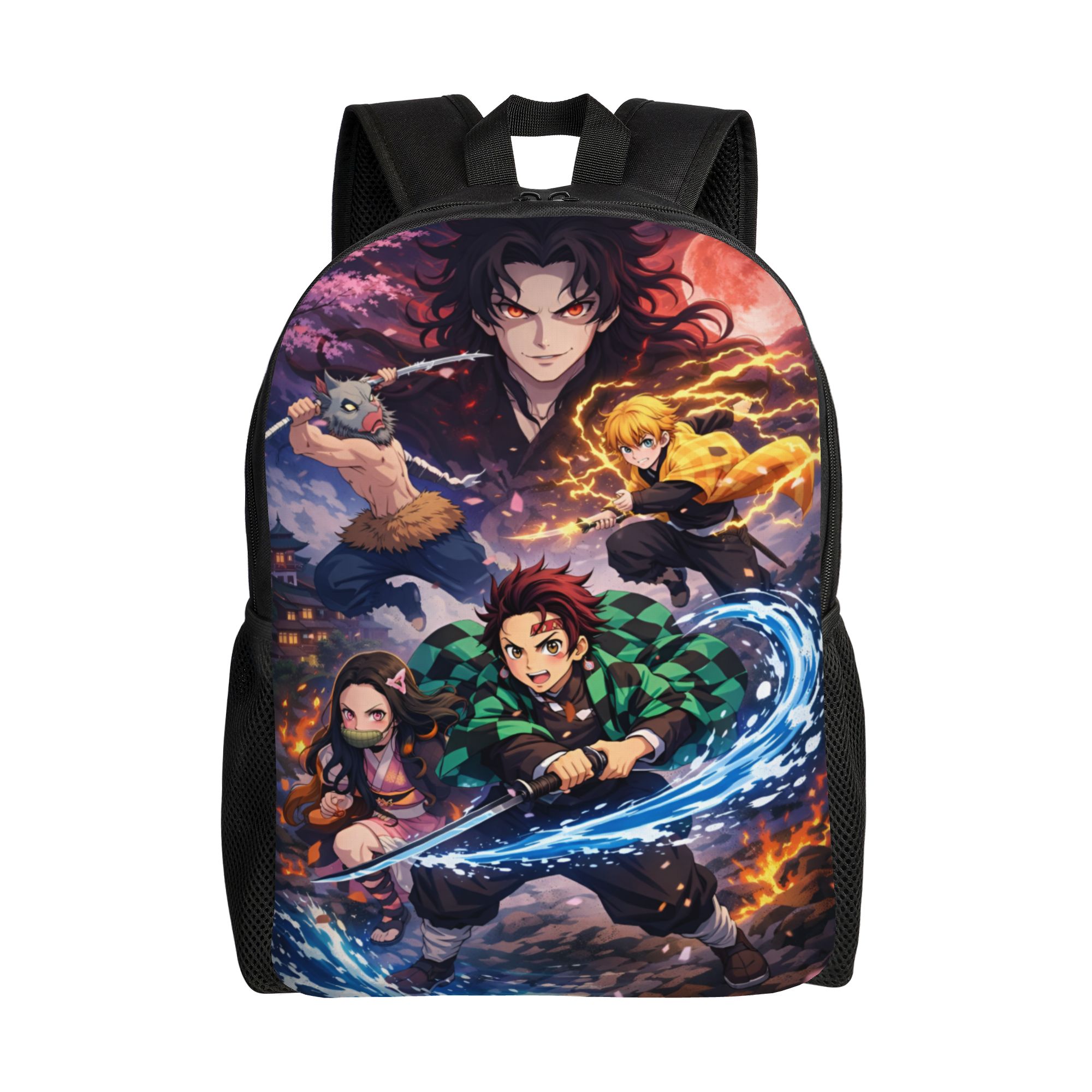 Travel Journal Accessories - กระเป๋าเป้สะพายหลังเดินทาง D-Demons Slayers สำหรับผู้หญิงผู้ชาย กระเป๋าใส่หนังสือแล็ปท็อปสำหรับโรงเรียน Kimetsus