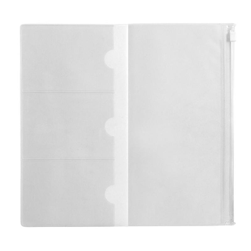 Travel Journal Accessories - กระเป๋าซิป PVC สำหรับสมุดบันทึกนักเดินทาง Midori กระเป๋าเก็บบัตร/อุปกรณ์เสริมสำหรับพาสปอร์ต/กระเป๋าเอกสาร