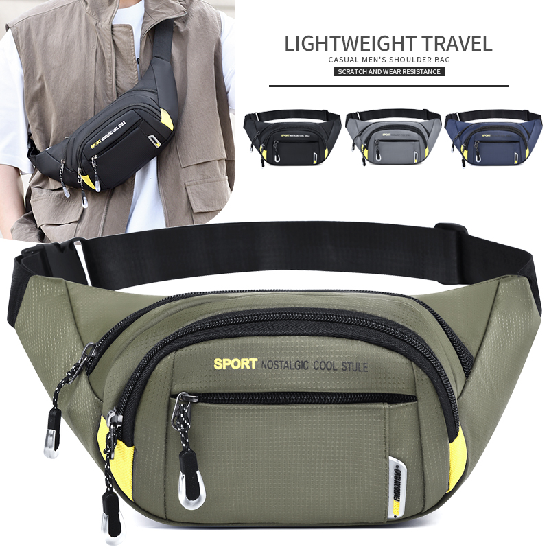 Travel Accessories Pillow - กระเป๋าคาดเอวมือถือ unisex - ความจุขนาดใหญ่ กันน้ํา ทนทานสําหรับการทํางานและการเดินทาง