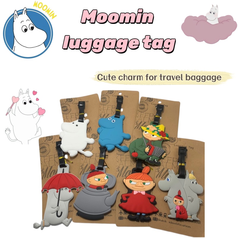 Travel Accessories Kit Bag - สินค้าการ์ตูนมูมิน อนิเมะ ของที่ระลึก ป้ายติดกระเป๋าเดินทาง ดีไซน์สร้างสรรค์ ตัวละครมูมิน