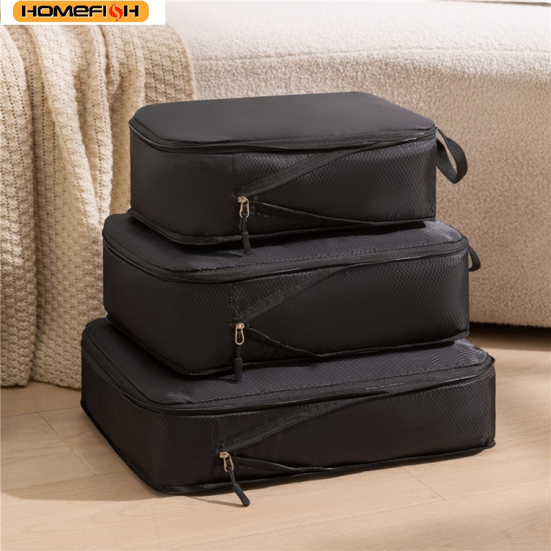 Travel Accessories Kit Bag - กระเป๋าจัดระเบียบสัมภาระแบบพกพา HOMEFISH ชุด 3 ชิ้น/เซ็ต สำหรับการเดินทาง