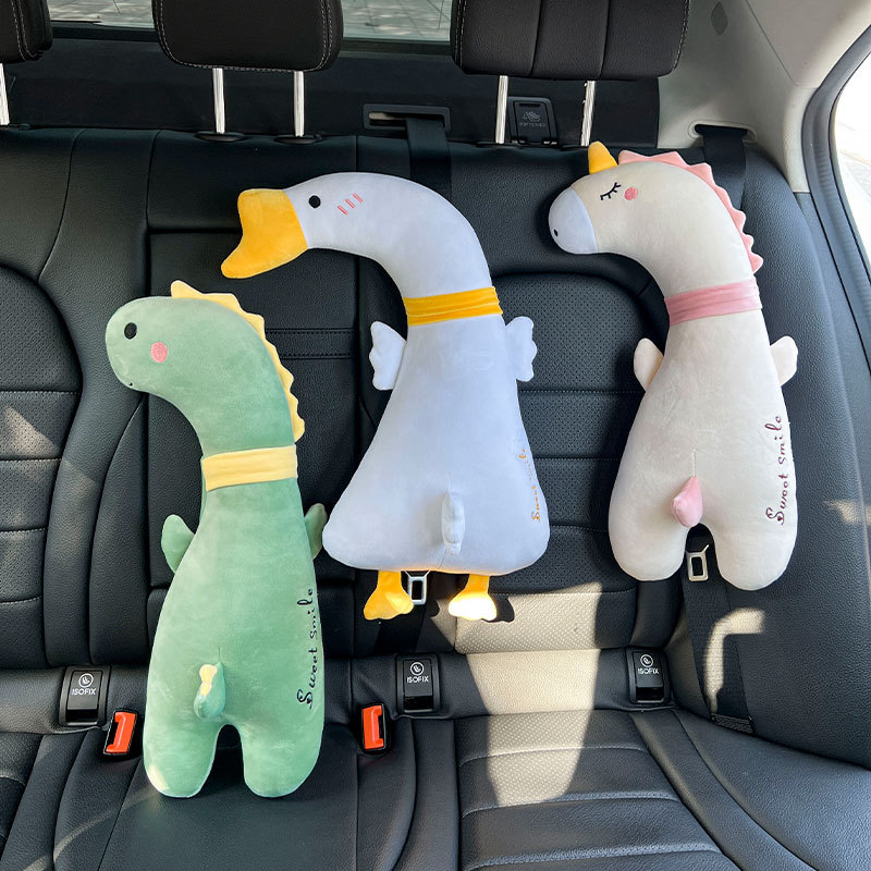 Travel Accessories Pillow - รถที่นั่งไหล่ Pad การ์ตูนสัตว์เลี้ยงออกแบบสําหรับเด็กป้องกัน Strangling และ Sleep