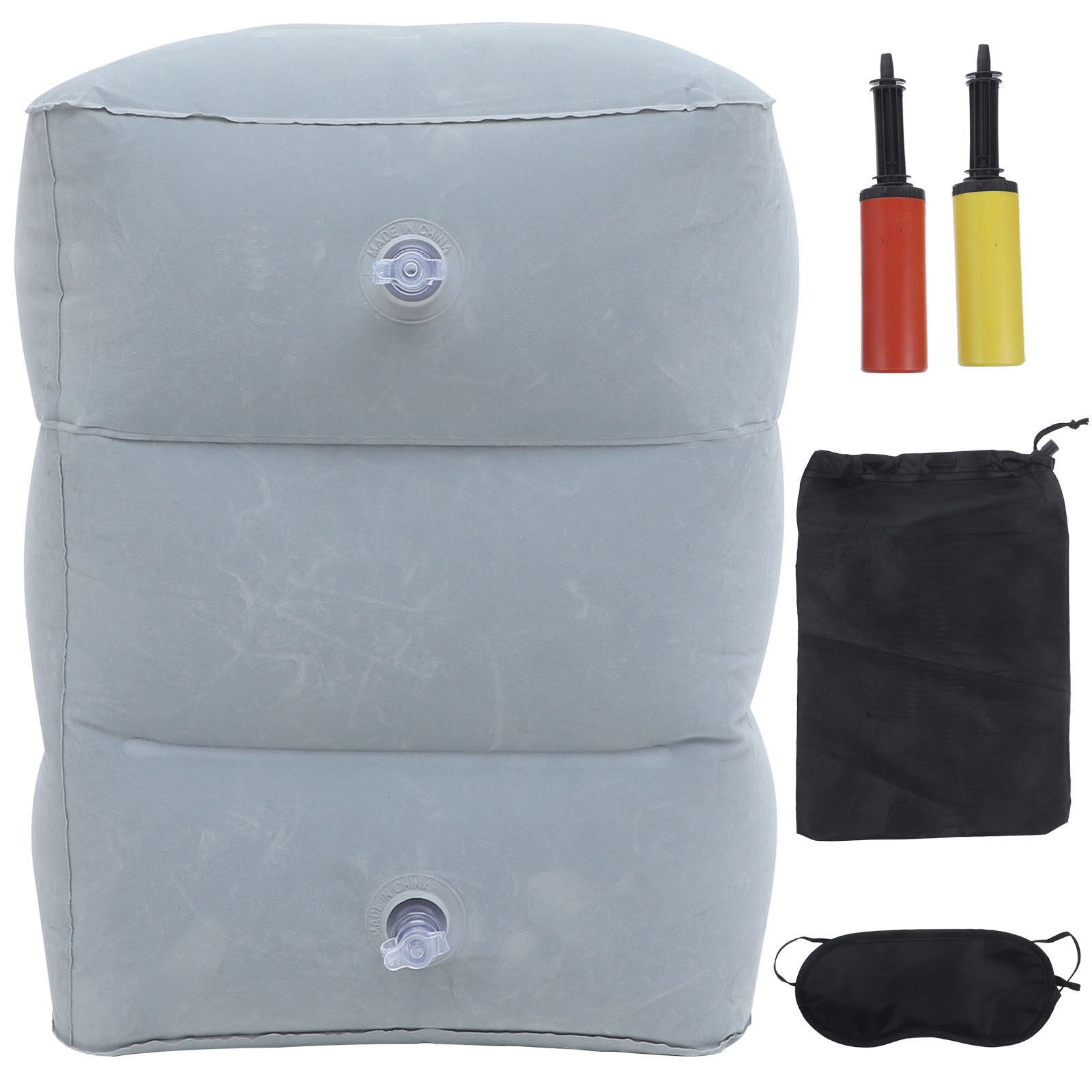 Travel Accessories Pillow - 1 ชุดหมอนรองเท้าพองลมแบบพกพาที่วางเท้าบนเครื่องบินอุปกรณ์เสริมการเดินทางปรับปรุงการไหลเวียนลดอาการบวม