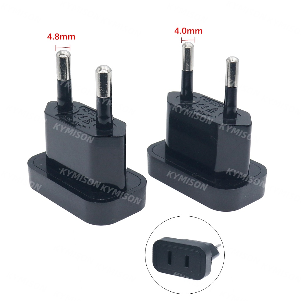 Travel Accessories Europe - US จีนไปยังยุโรป EU Travel Adapter พร้อมชัตเตอร์นิรภัยเยอรมนี