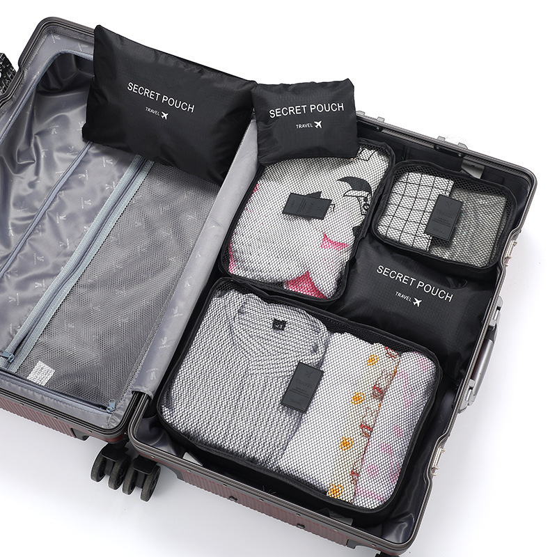 Travel Accessories Kit Bag - 6 ชุดกระเป๋าเก็บของสำหรับเดินทางขนาดเล็ก กล่องจัดระเบียบสัมภาระสำหรับกระเป๋าเดินทาง สำหรับเสื้อผ้า รองเท้า และอุปกรณ์เสริมสำหรับการเดินทาง
