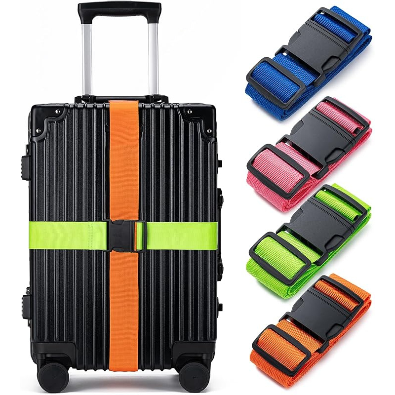 Travel Accessories Kit Bag - ชุดสายรัดกระเป๋าเดินทาง, สายรัดยึดกระเป๋าเดินทาง, สายรัดกระเป๋าเดินทาง, ใช้สำหรับปิดผนึกและระบุกระเป๋าเดินทางได้อย่างสะดวก, อุปกรณ์เดินทาง
