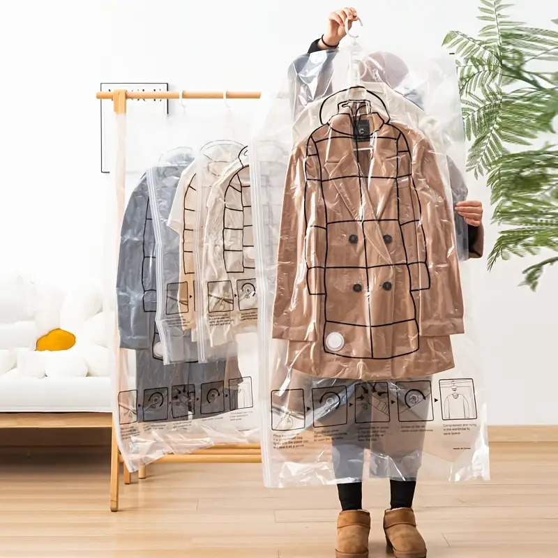 ถุงเก็บเสื้อผ้าแบบแขวนสุญญากาศ - Compression Bag Vacuum บทวิจารณ์และราคา