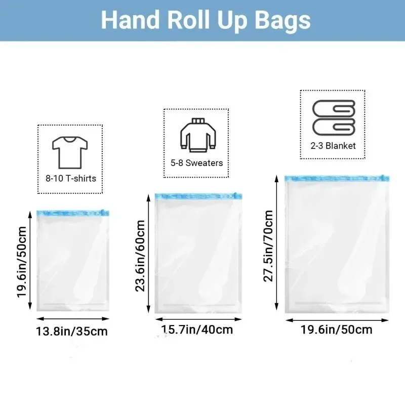 ถุงเก็บของแบบม้วนเก็บได้ ประหย - Compression Bag Vacuum บทวิจารณ์และราคา