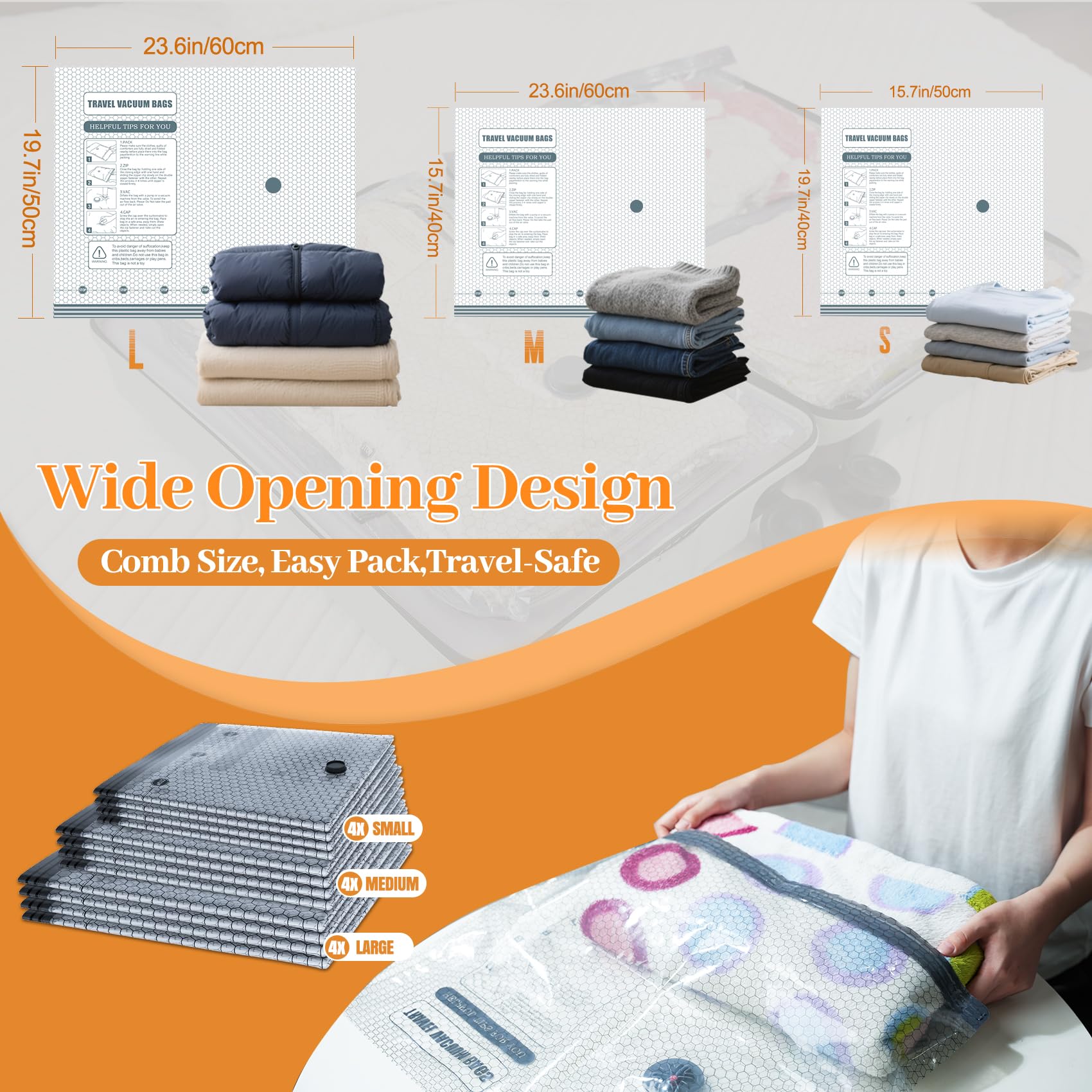 ถุงเก็บของสุญญากาศสำหรับการเดิ - Compression Bag Vacuum บทวิจารณ์และราคา