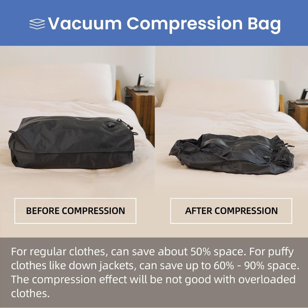 ถุงสูญญากาศแบบใช้ซ้ำได้สำหรับก - Compression Bag Vacuum บทวิจารณ์และราคา