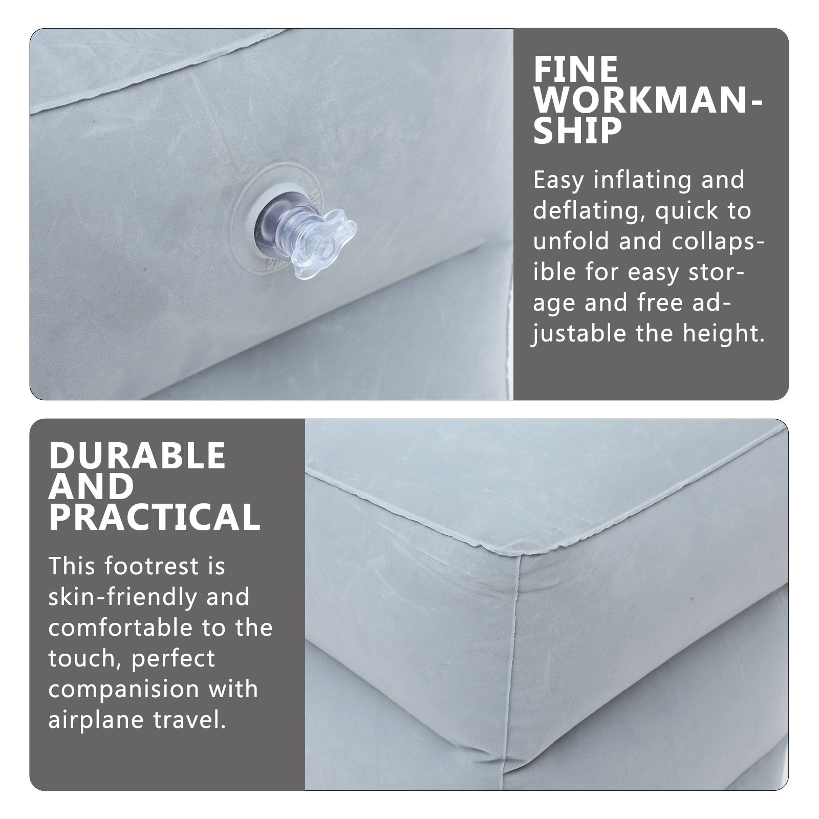 1 ชุดหมอนรองเท้าพองลมแบบพกพาที - Travel Accessories Pillow บทวิจารณ์และราคา