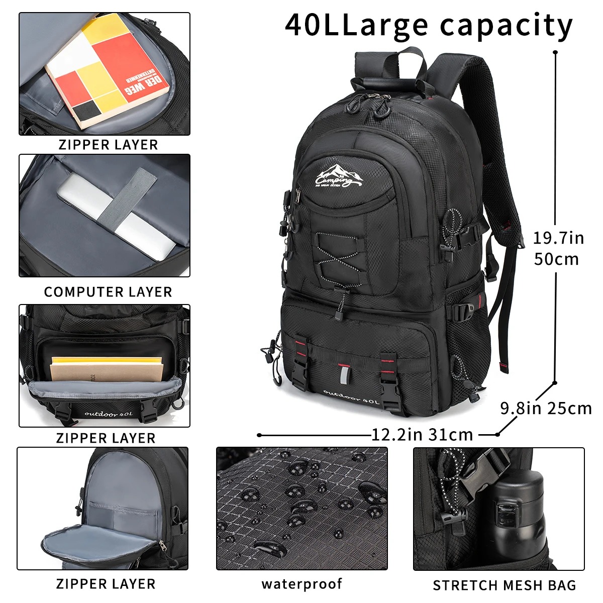 กระเป๋าเป้สะพายหลังเดินป่าข้าม - Travel Accessories Europe บทวิจารณ์และราคา