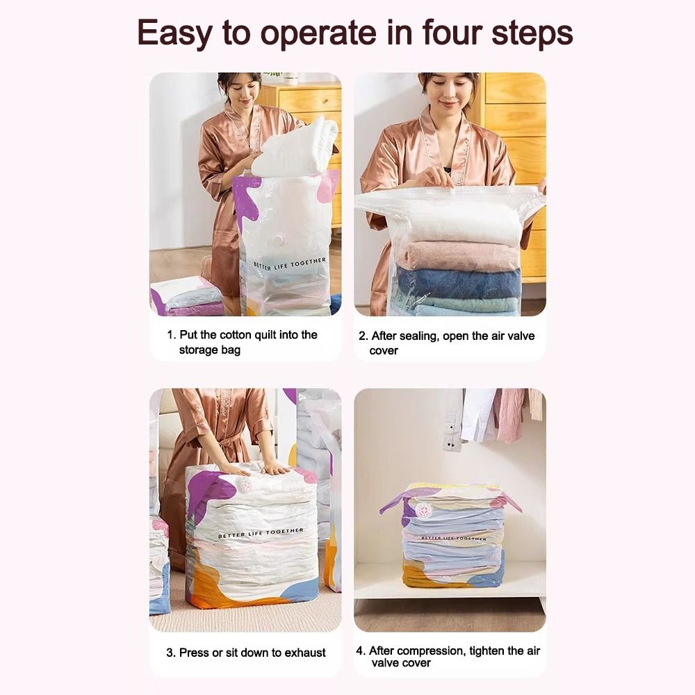 ถุงเก็บของสุญญากาศแบบไม่ต้องใช - Compression Bag Vacuum บทวิจารณ์และราคา