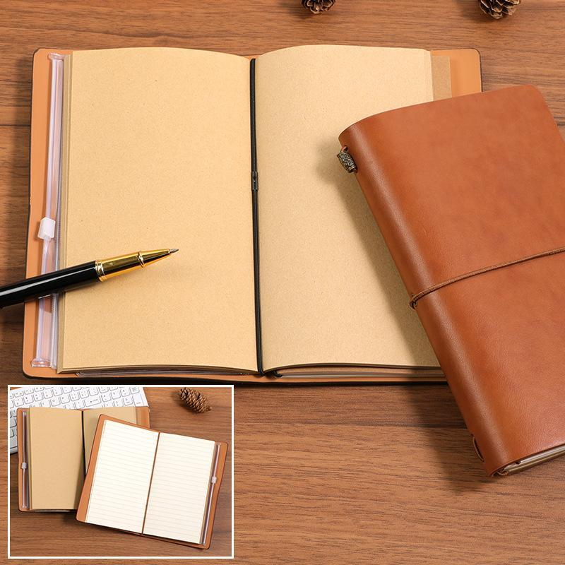 สมุดโน้ตปกอ่อนหนัง PU วินเทจแบ - Travel Journal Accessories บทวิจารณ์และราคา