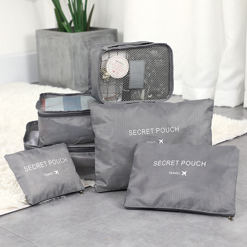6 ชุดกระเป๋าเก็บของสำหรับเดินท - Travel Accessories Kit Bag บทวิจารณ์และราคา