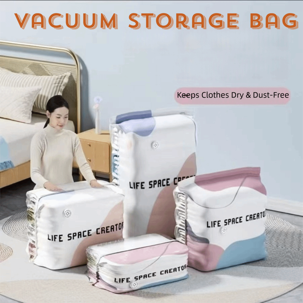 ถุงเก็บของสุญญากาศแบบกดและปิดผ - Compression Bag Vacuum บทวิจารณ์และราคา